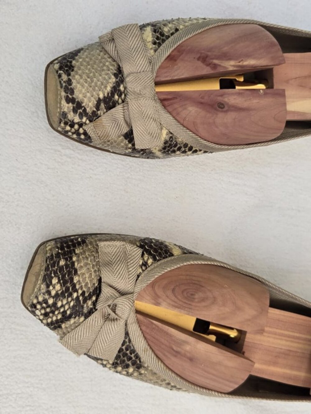 Pedro Miralles Snakeskin Print Hidden Wedge Ballet Flats EU 40 Leather - Picture 11 of 12
